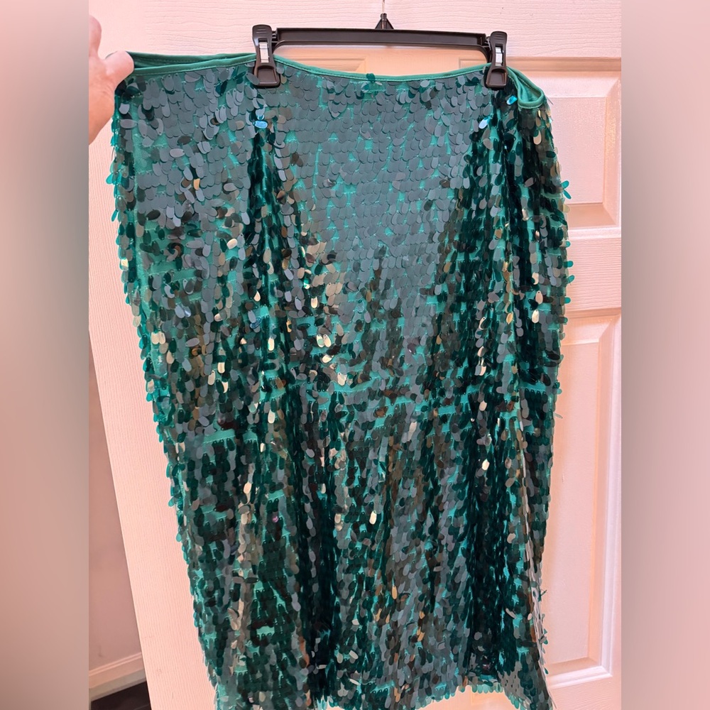 Green Sequin Skirt